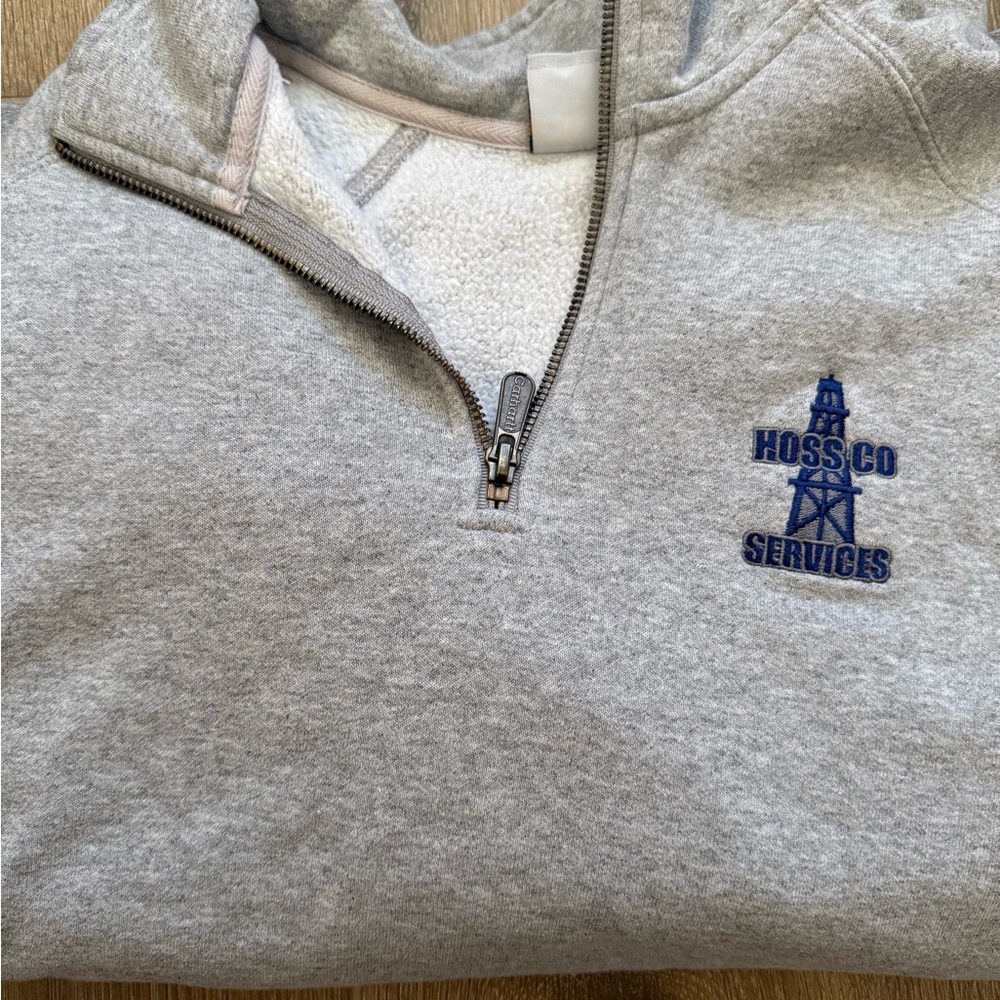 Gray Carhartt Quarter-Zip Sweater